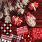 50 Pcs 5 x 5 Inches Christmas Precut Fabric Squares Black Red Cotton Craft Fabric Fat Quarters Snowman Santa Snowflake Fabric Scraps Bundles for Xmas DIY Craft Patchwork Sewing Quilting